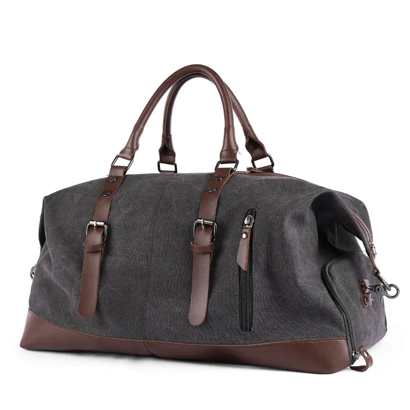Vintage Canvas Tote Bag for Men's Travel (Large Capacity)
