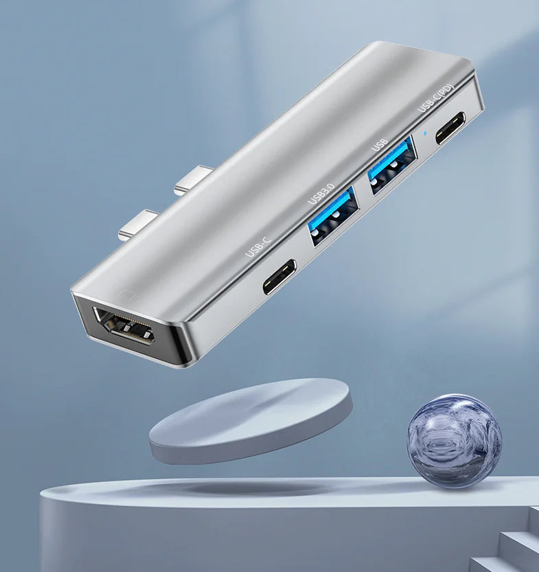Multiport USB-C Hub Type C To USB 3.0 4K HDMI Adapter For Macbook Pro / Air