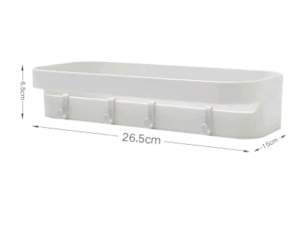 No-Drill Bathroom Storage Rack - Wall-Mounted Organizer