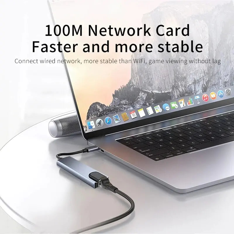 8-in-1 USB C Hub with 4K HDMI and Card Reader