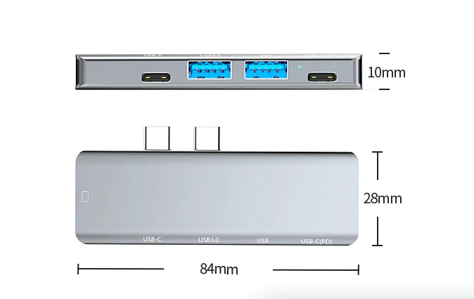 Multiport USB-C Hub Type C To USB 3.0 4K HDMI Adapter For Macbook Pro / Air