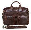 Men's Leather Business Tote and Crossbody Bag-Work-to-Travel