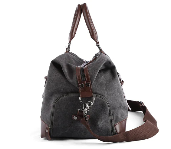 Vintage Canvas Tote Bag for Men's Travel (Large Capacity)